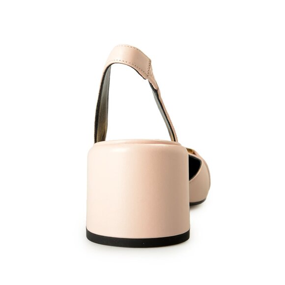 Versace Women's Soft Pink Leather Heeled Sling Back Sandals Shoes US 11 IT 41 - Picture 3 of 8